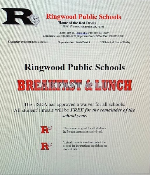 Ringwood Public Schools Free Breakfast & Lunch Info 2020 Update